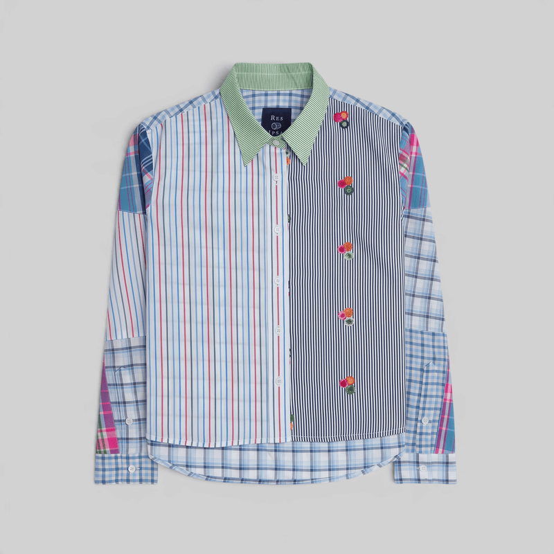 Patchwork Cropped Shirt - RES IPSA