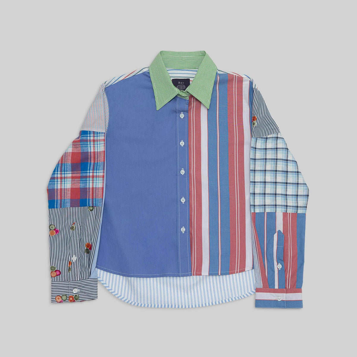 Patchwork Cropped Shirt - RES IPSA