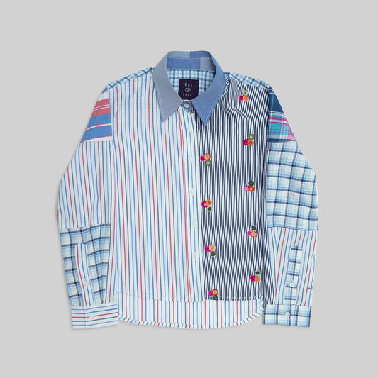 Patchwork Cropped Shirt - RES IPSA