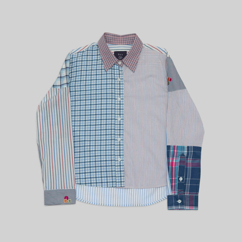Patchwork Cropped Shirt - RES IPSA