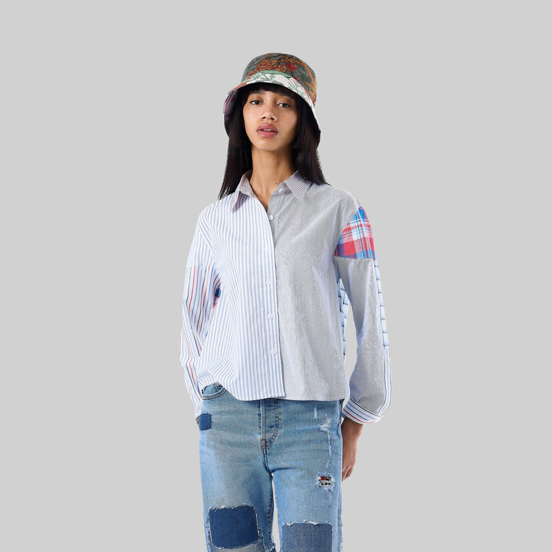 Patchwork Cropped Shirt - RES IPSA