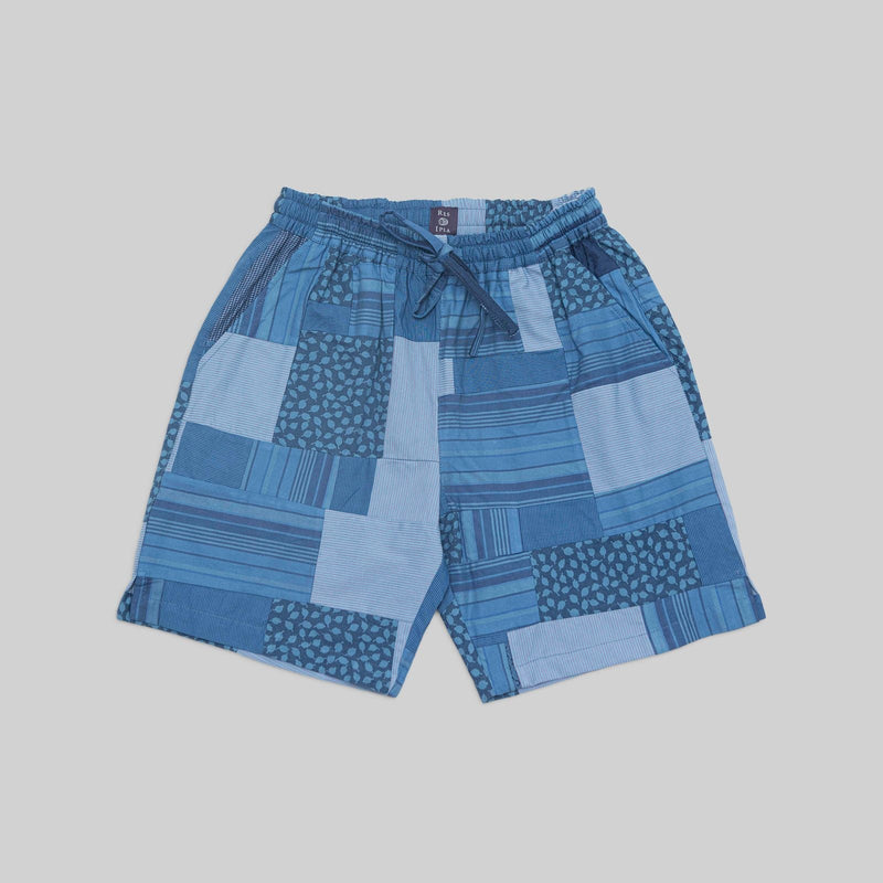 Patchwork Indigo Shorts - RES IPSA