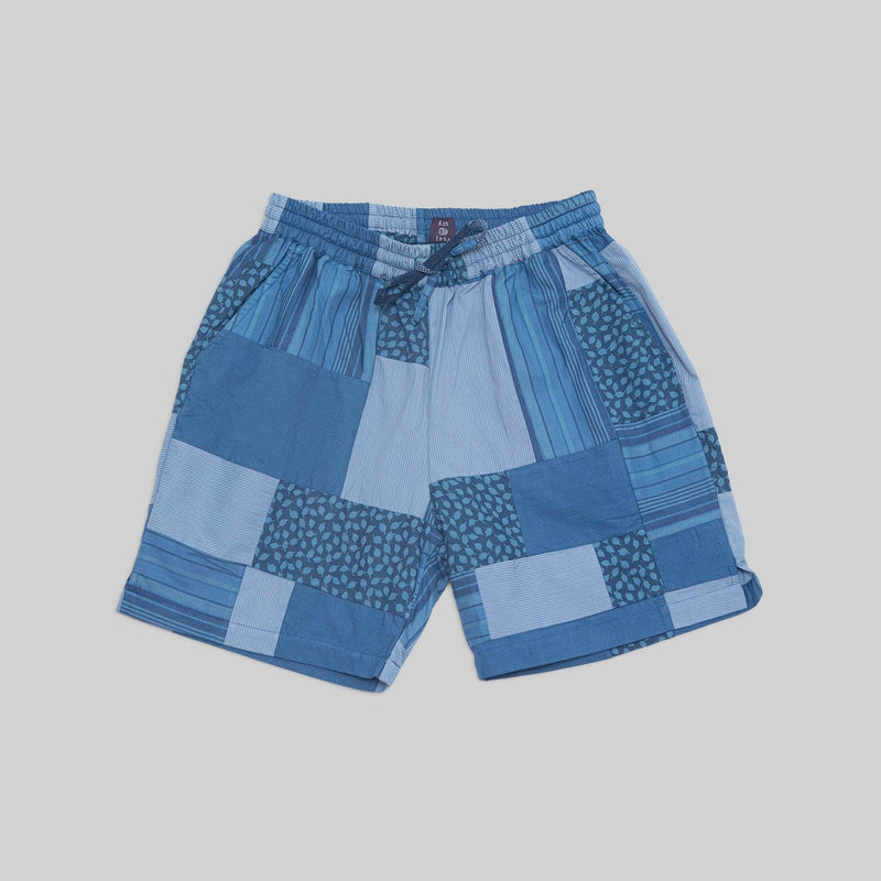 Patchwork Indigo Shorts - RES IPSA