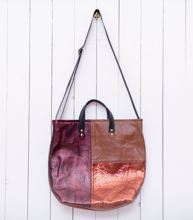 Patchwork Leather Tote Bag - RES IPSA
