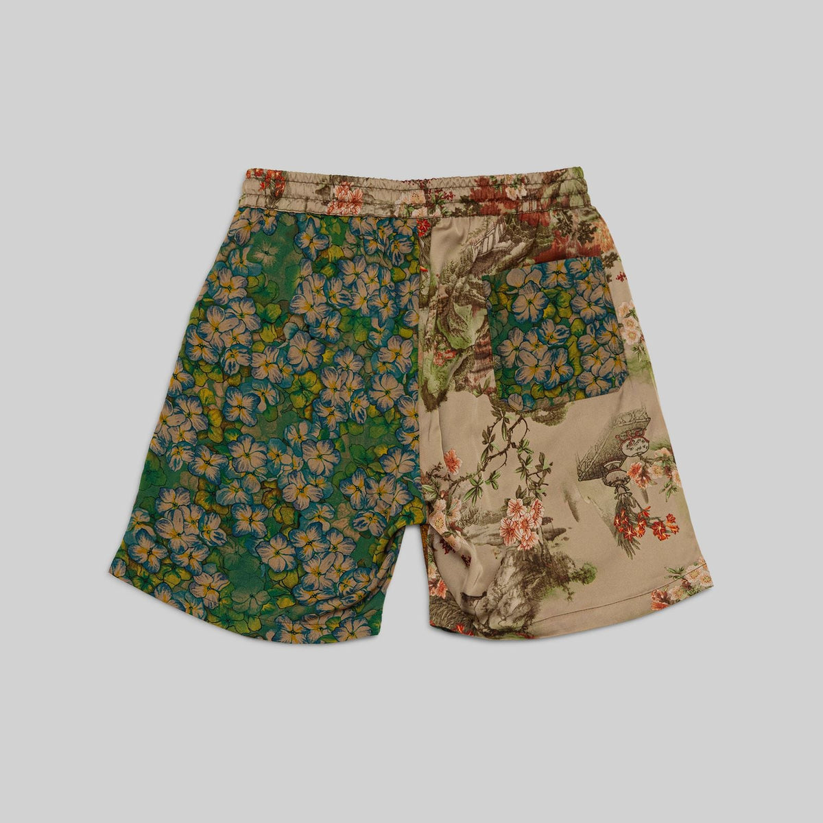 Patchwork Silk Camp Shorts - RES IPSA