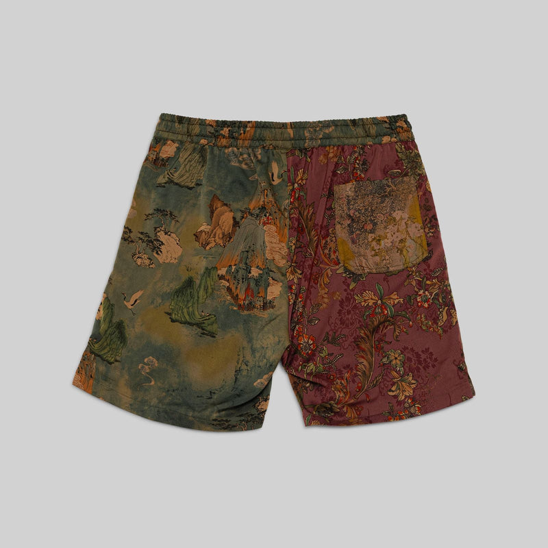 Patchwork Silk Camp Shorts - RES IPSA