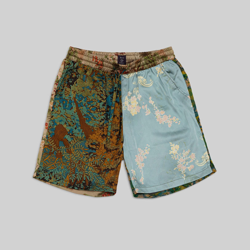 Patchwork Silk Camp Shorts - RES IPSA