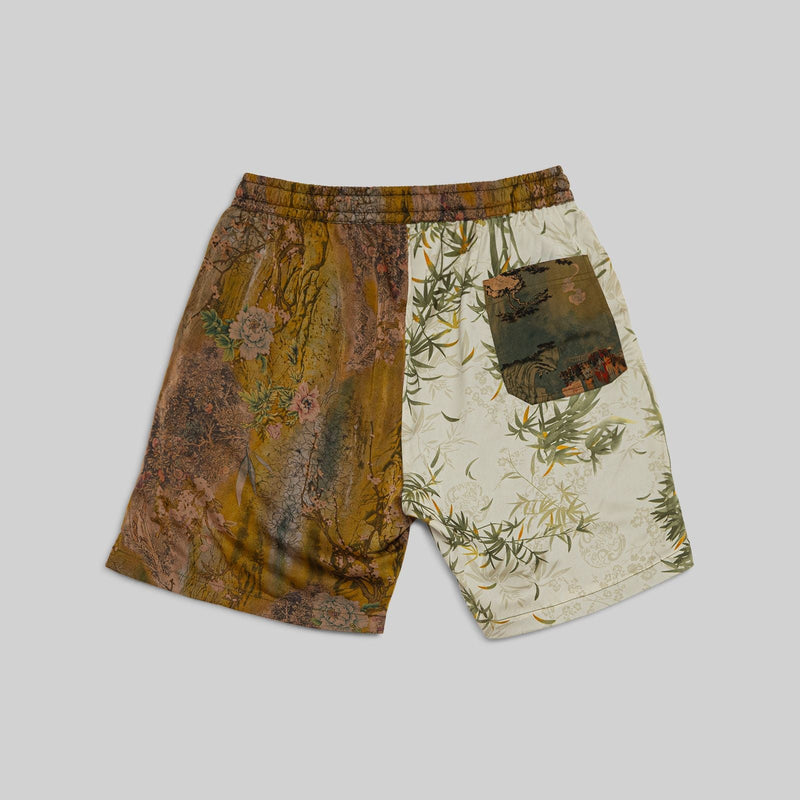 Patchwork Silk Camp Shorts - RES IPSA