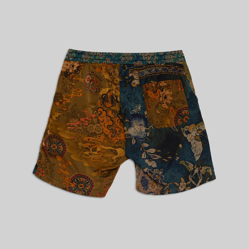 Patchwork Silk Camp Shorts - RES IPSA