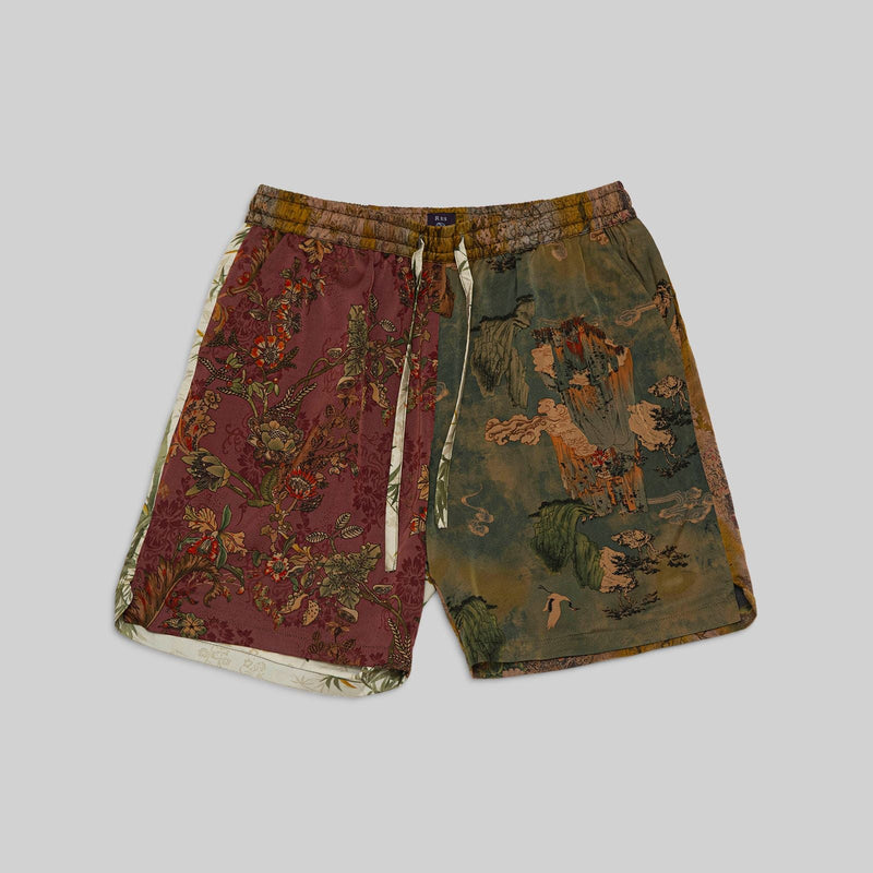 Patchwork Silk Camp Shorts - RES IPSA