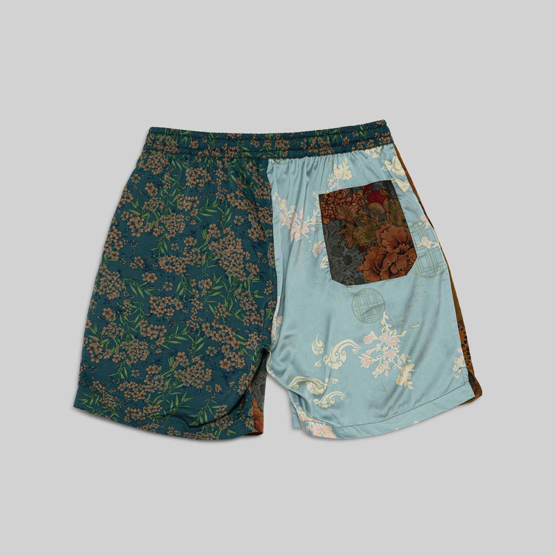 Patchwork Silk Camp Shorts - RES IPSA