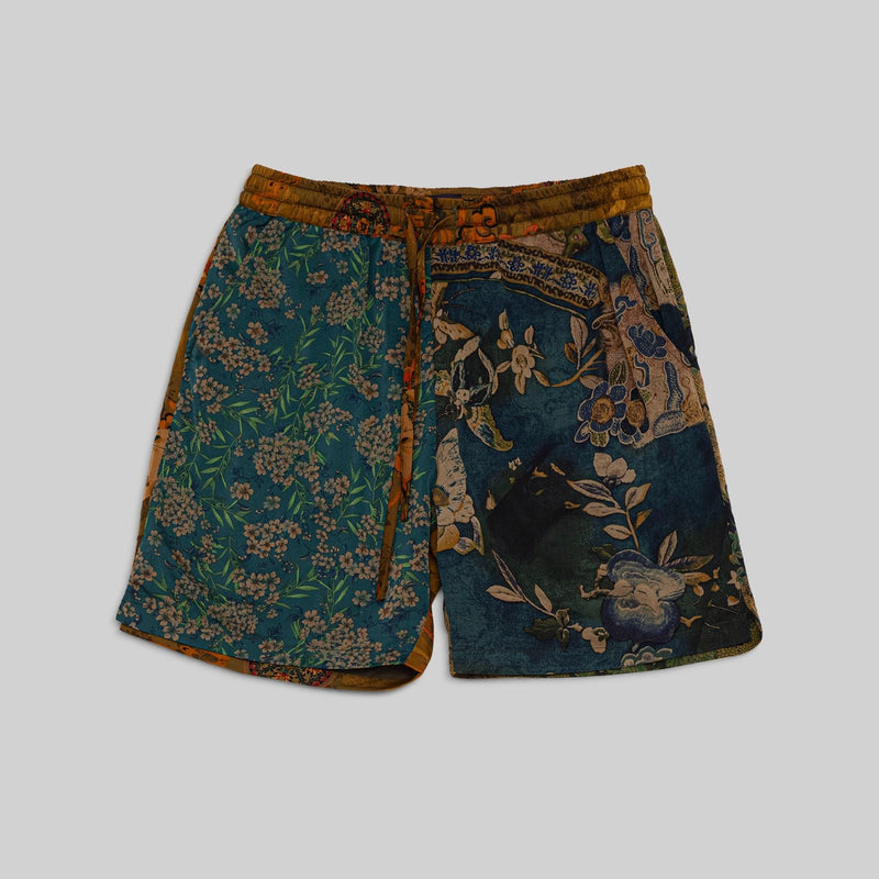 Patchwork Silk Camp Shorts - RES IPSA