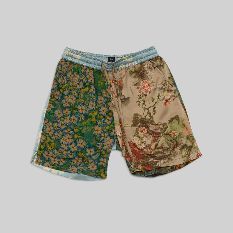 Patchwork Silk Camp Shorts - RES IPSA