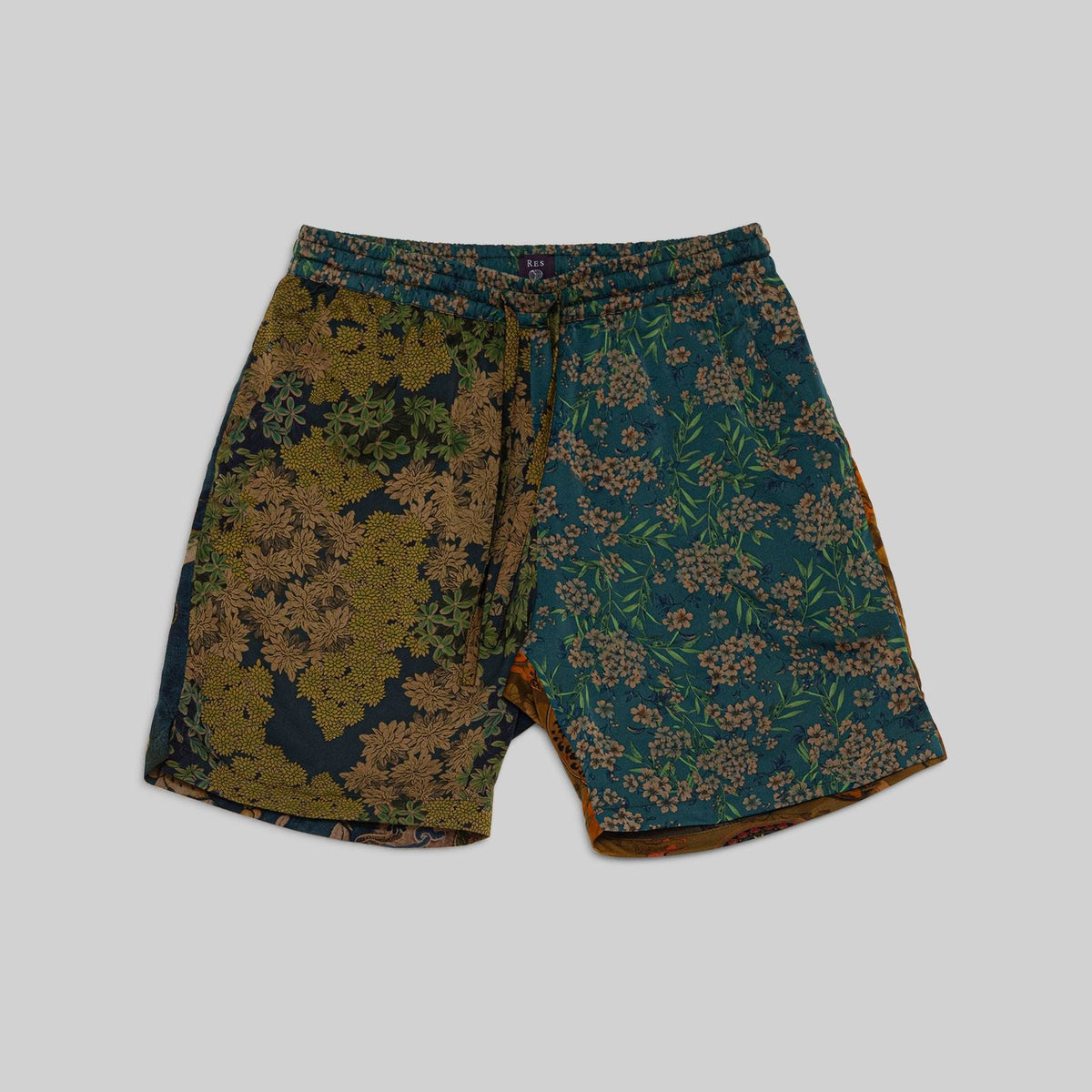 Patchwork Silk Camp Shorts - RES IPSA