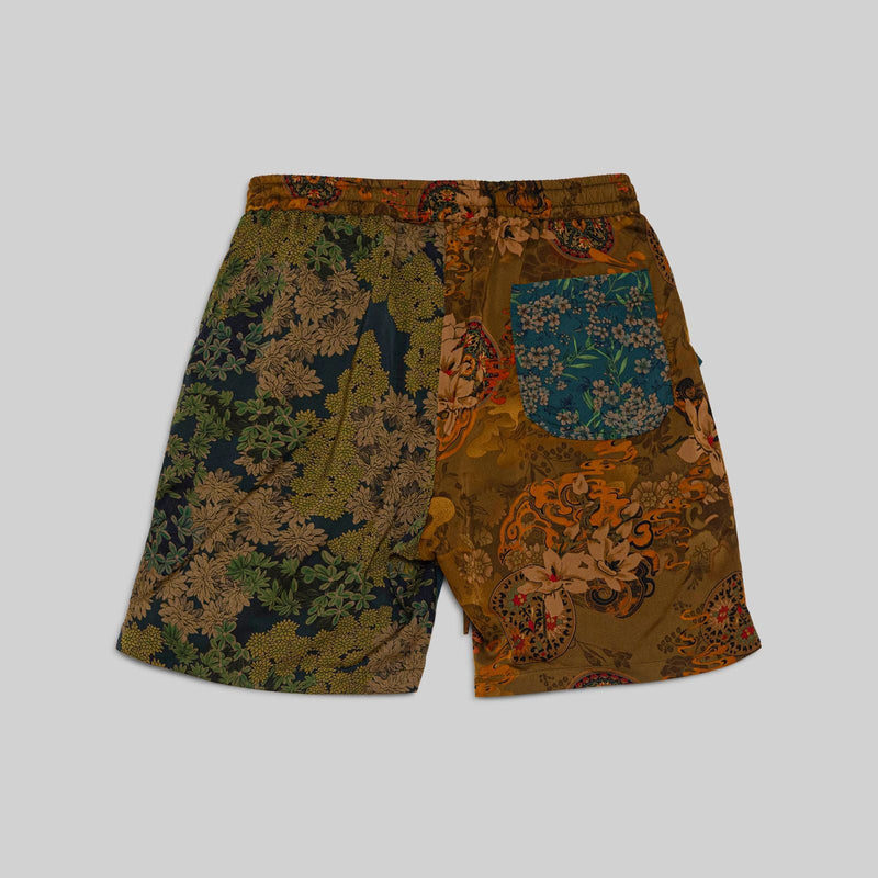 Patchwork Silk Camp Shorts - RES IPSA