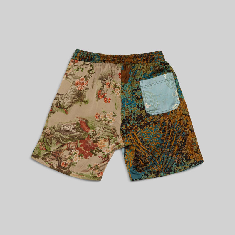 Patchwork Silk Camp Shorts - RES IPSA