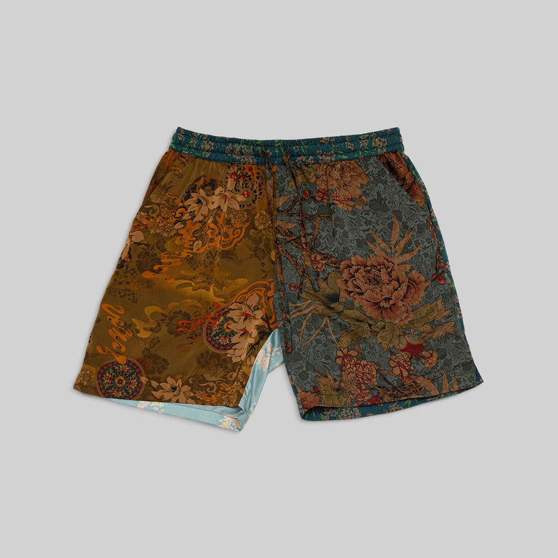 Patchwork Silk Camp Shorts - RES IPSA