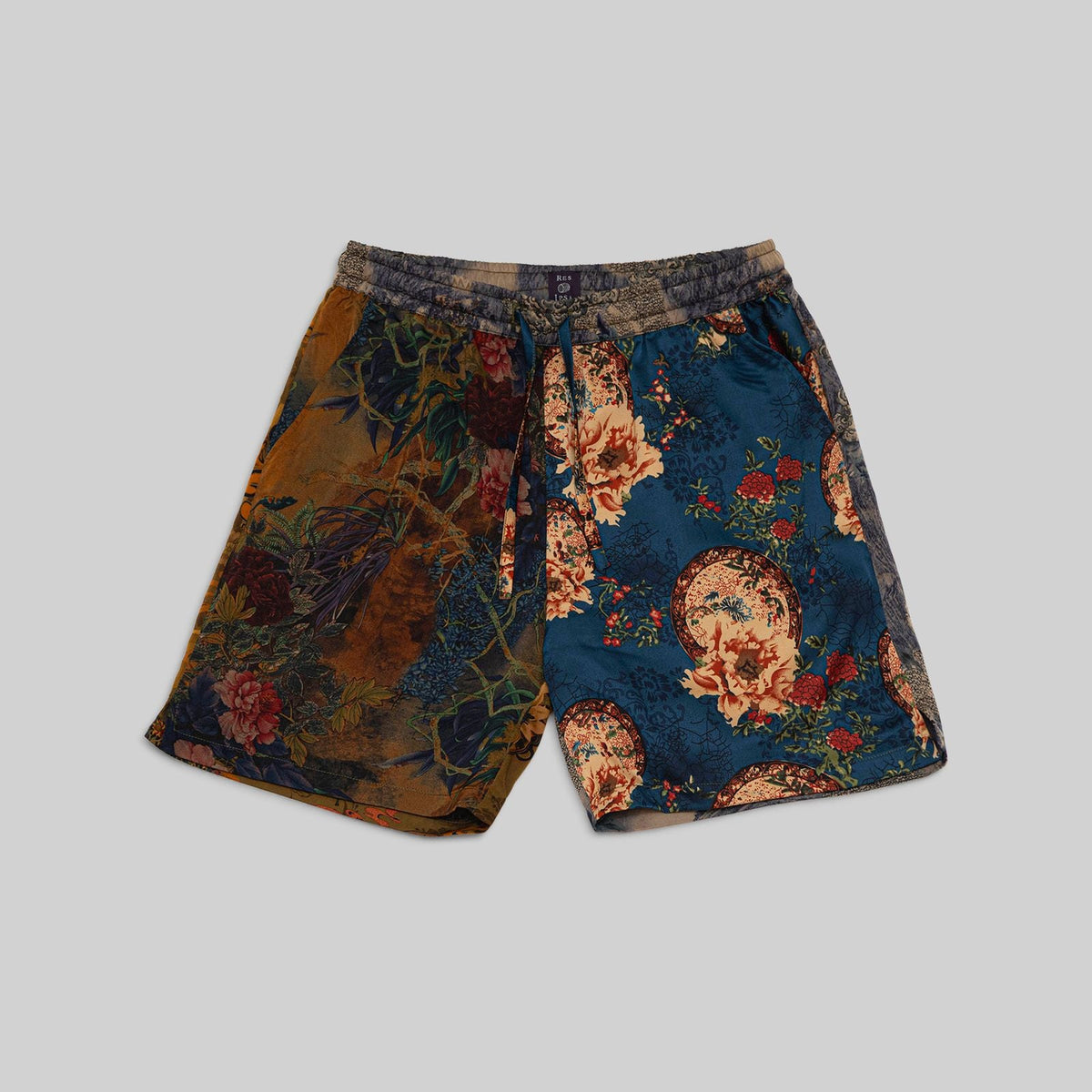 Patchwork Silk Camp Shorts - RES IPSA