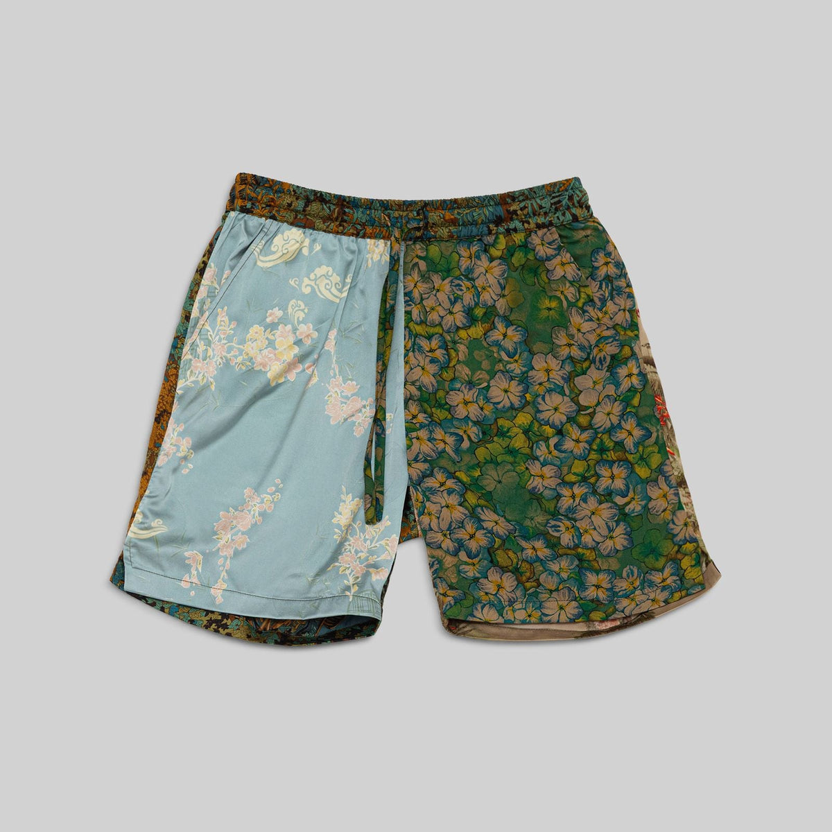 Patchwork Silk Camp Shorts - RES IPSA
