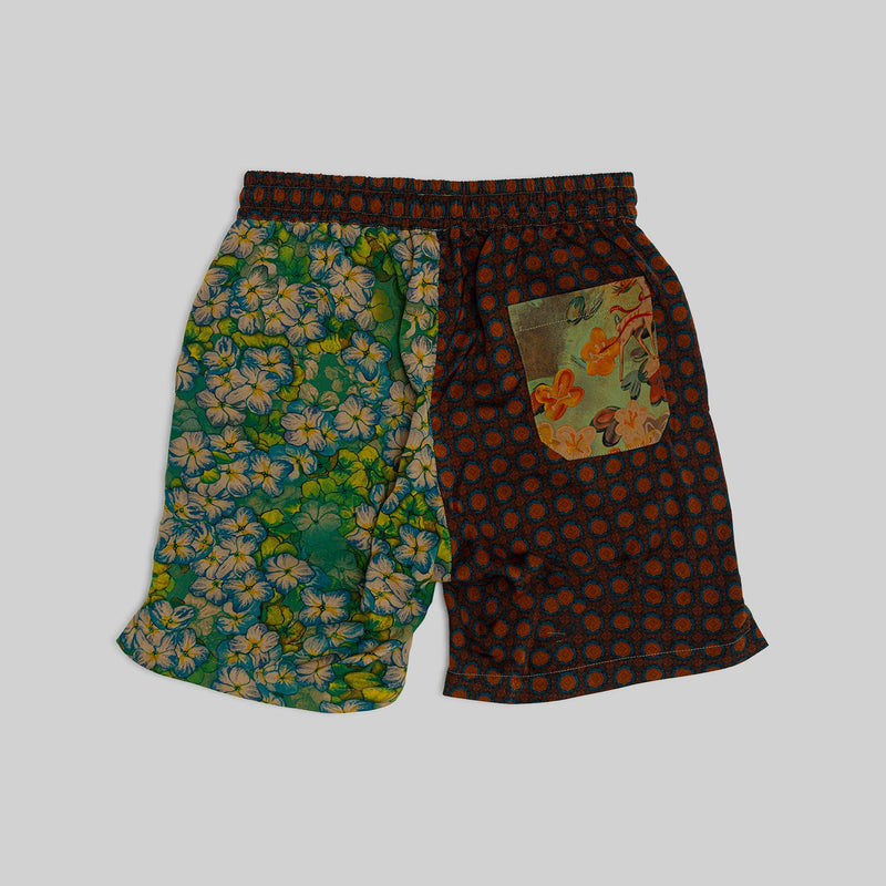 Patchwork Silk Camp Shorts - RES IPSA