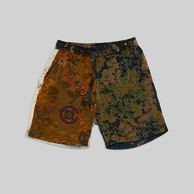 Patchwork Silk Camp Shorts - RES IPSA