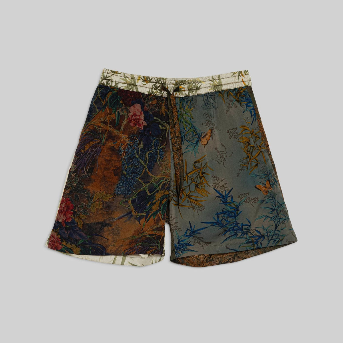 Patchwork Silk Camp Shorts - RES IPSA