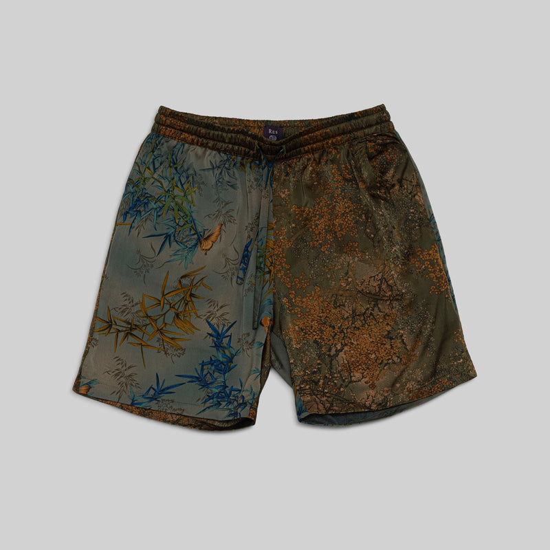 Patchwork Silk Camp Shorts - RES IPSA