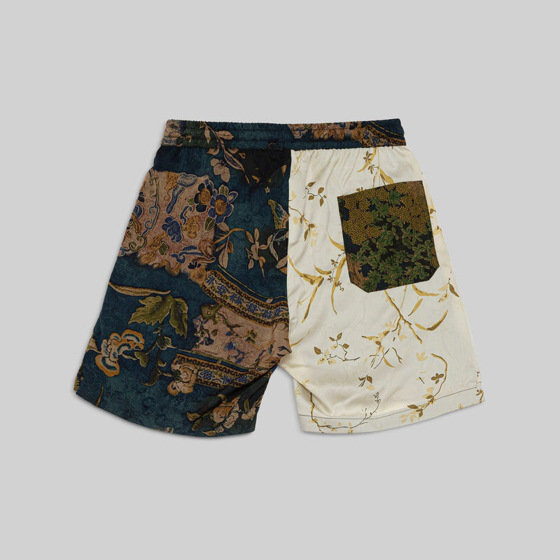 Patchwork Silk Camp Shorts - RES IPSA