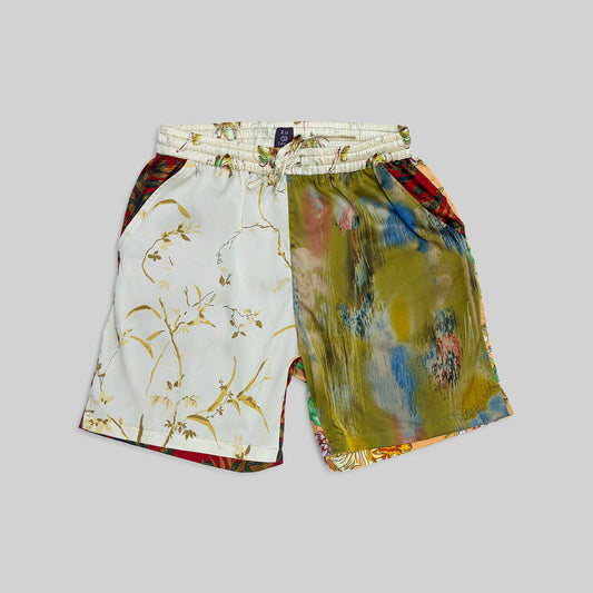 Patchwork Silk Camp Shorts - RES IPSA