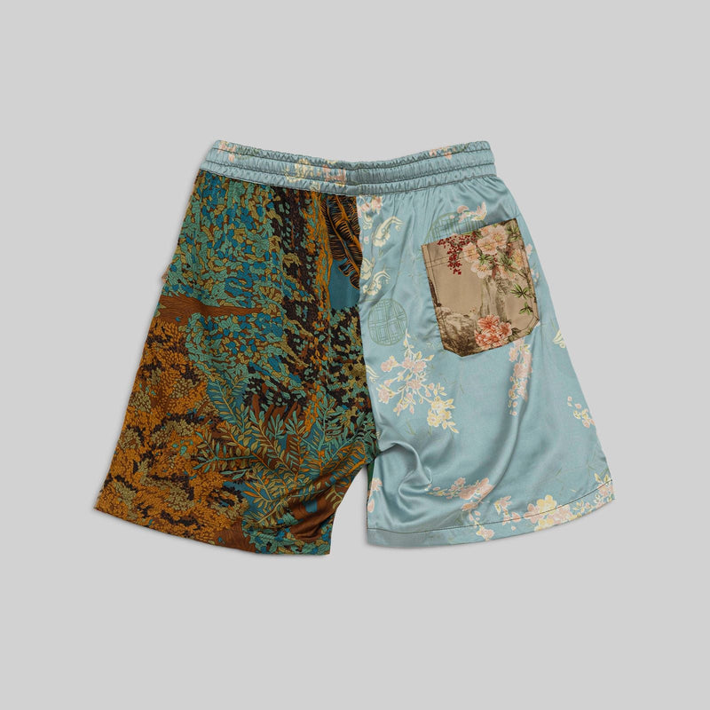 Patchwork Silk Camp Shorts - RES IPSA