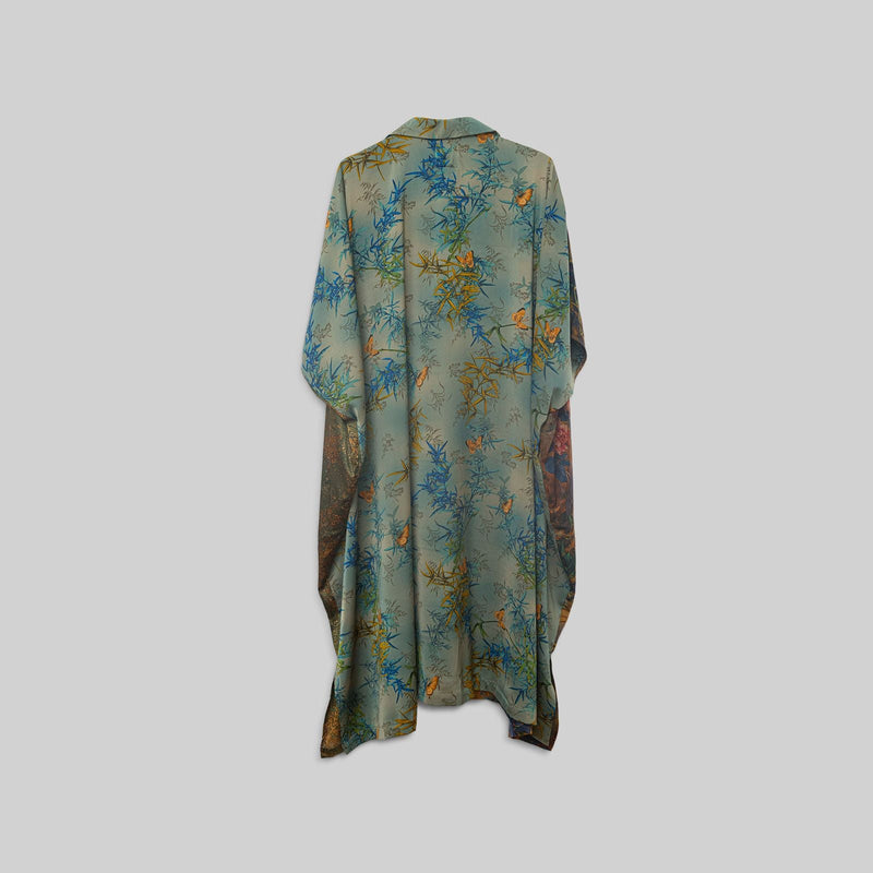 Silk Open Collar Kaftan - RES IPSA