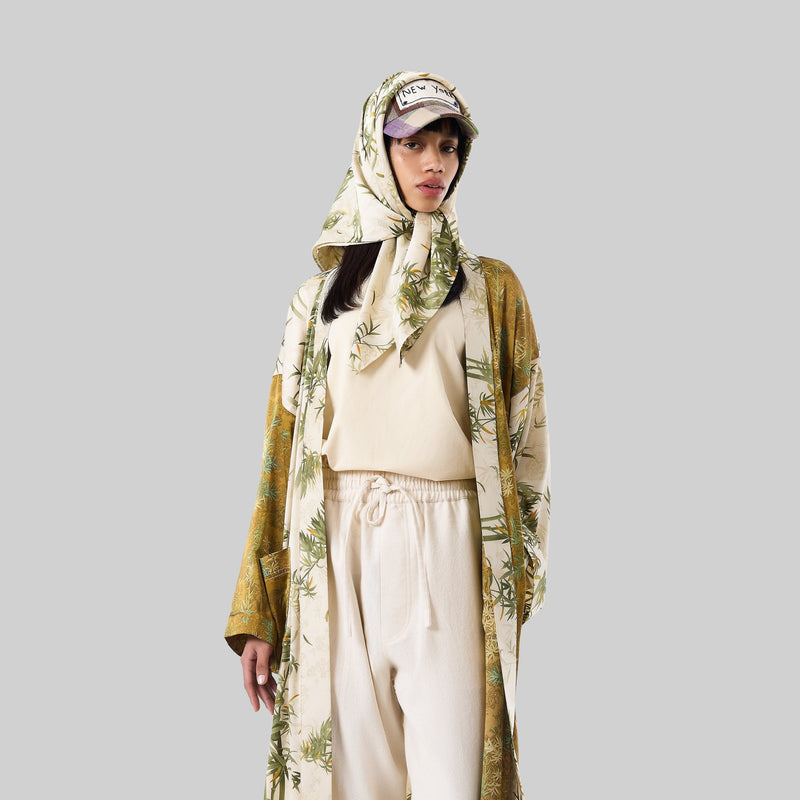 Silk Open Collar Kaftan - RES IPSA