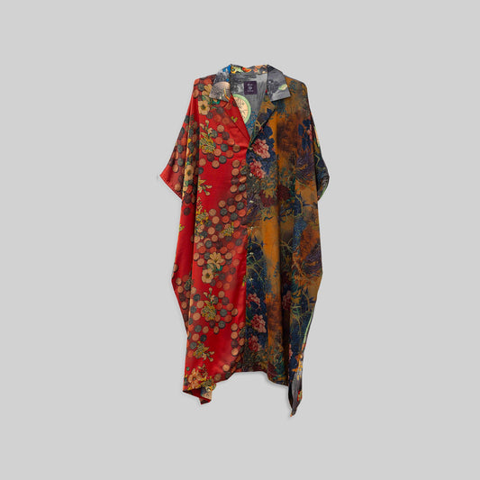Silk Open Collar Kaftan - RES IPSA