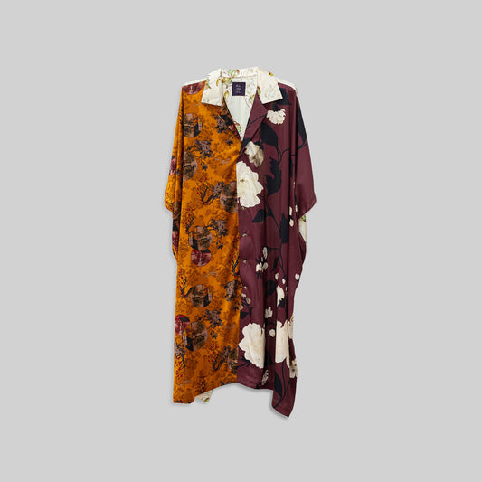 Silk Open Collar Kaftan - RES IPSA