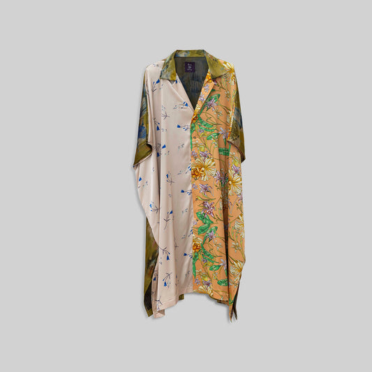 Silk Open Collar Kaftan - RES IPSA