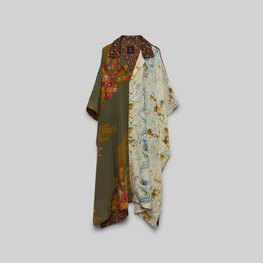 Silk Open Collar Kaftan - RES IPSA