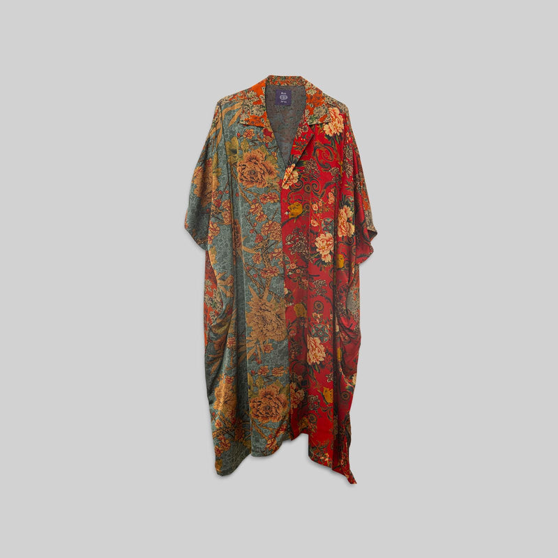 Silk Open Collar Kaftan - RES IPSA