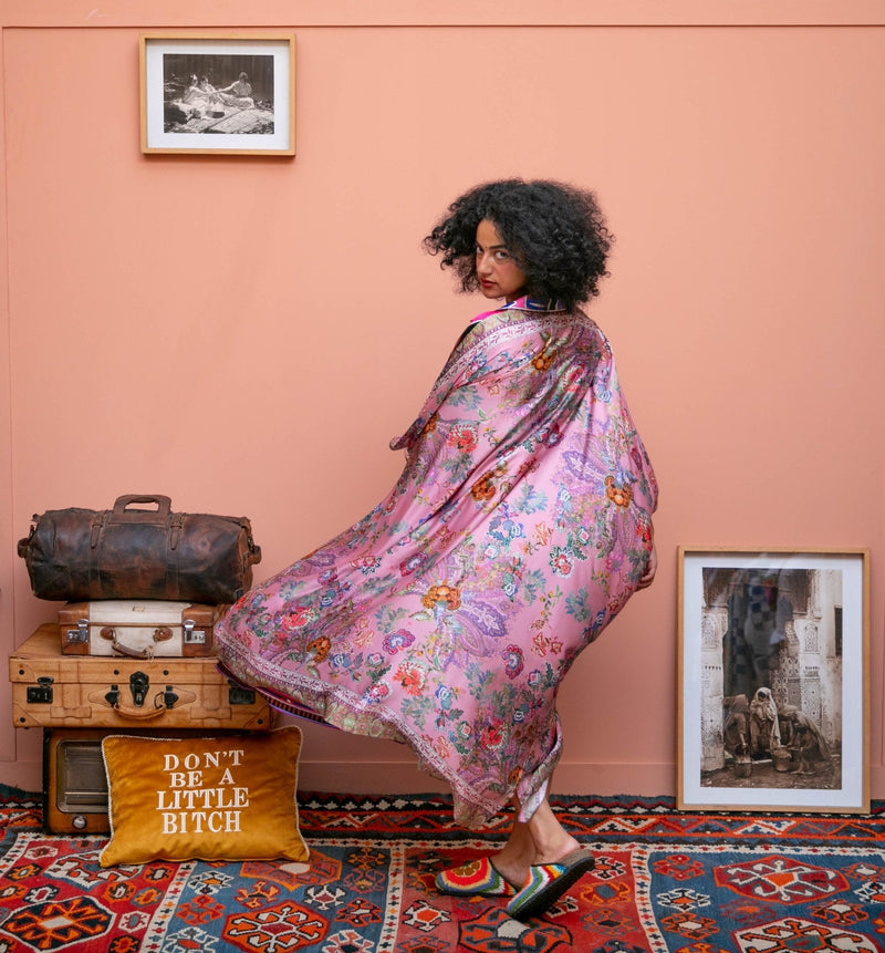 Silk Open Collar Kaftan - RES IPSA