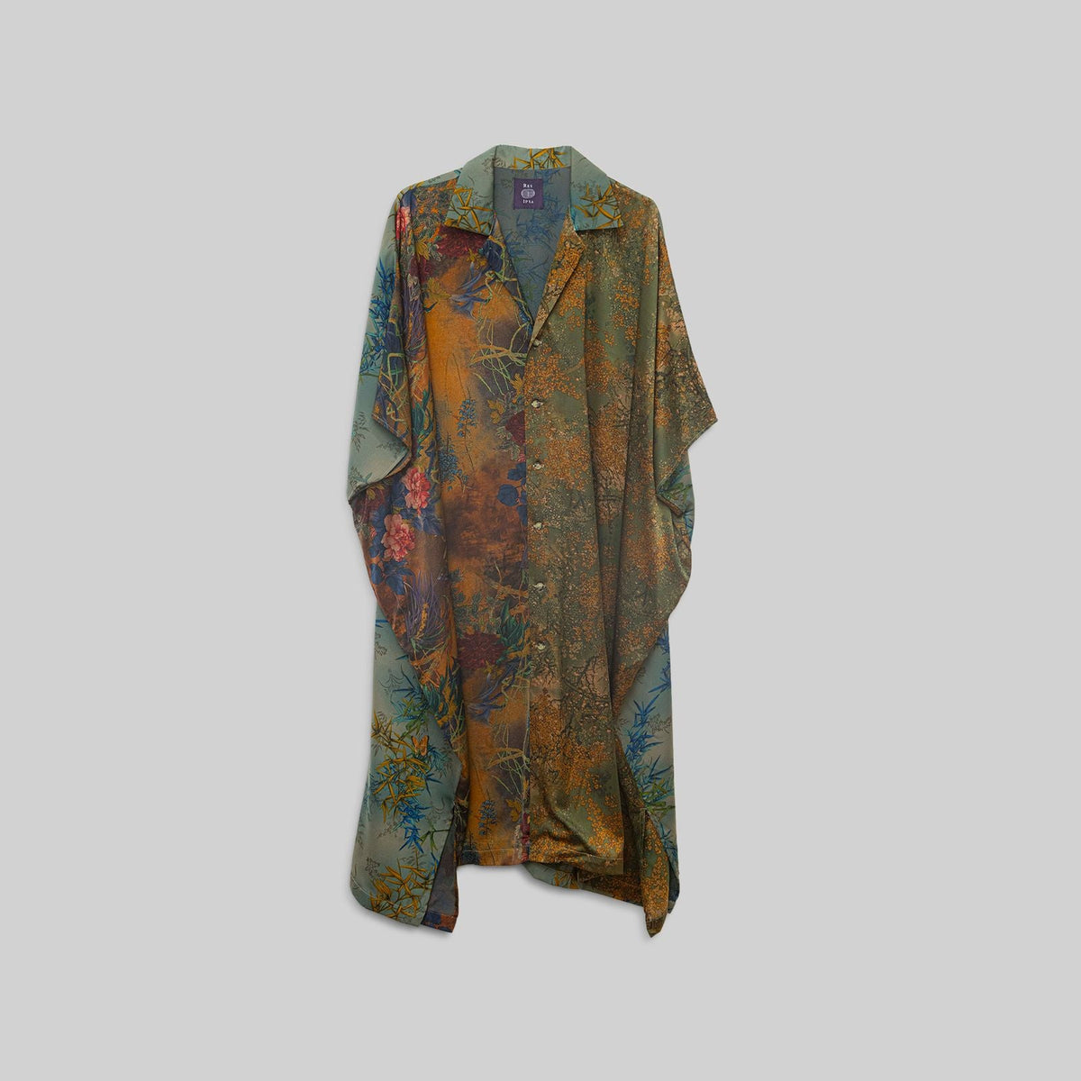 Silk Open Collar Kaftan - RES IPSA