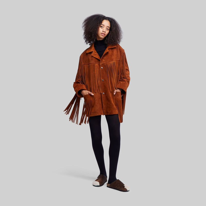 Suede Fringed Jacket - RES IPSA