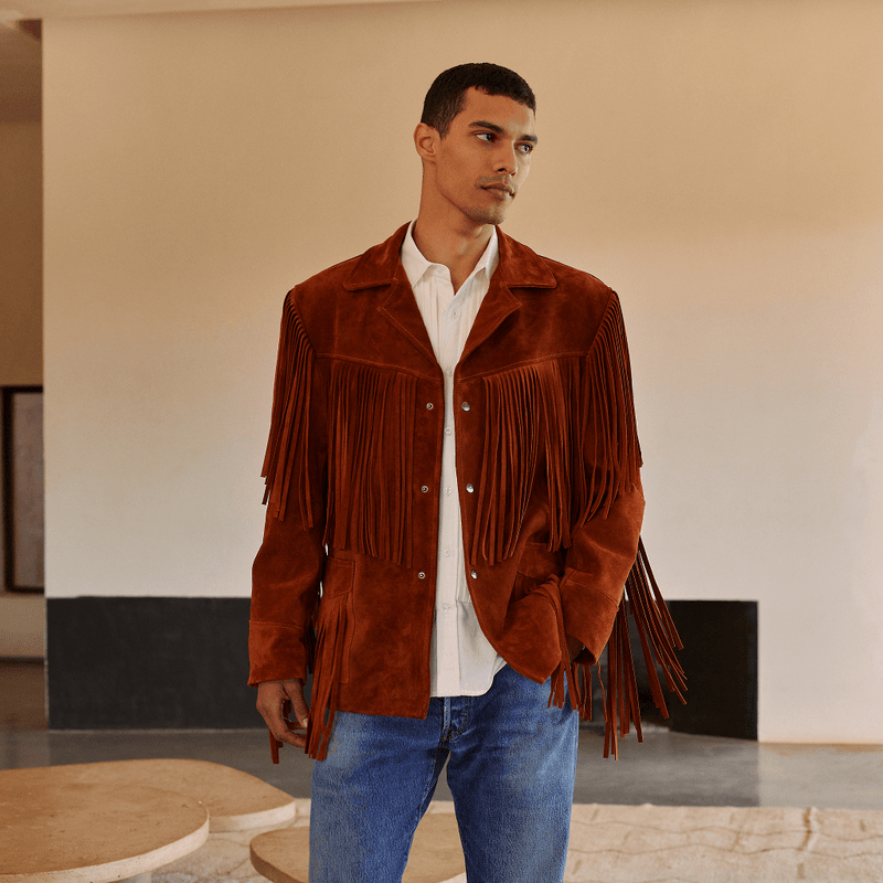 Suede Fringed Jacket - RES IPSA