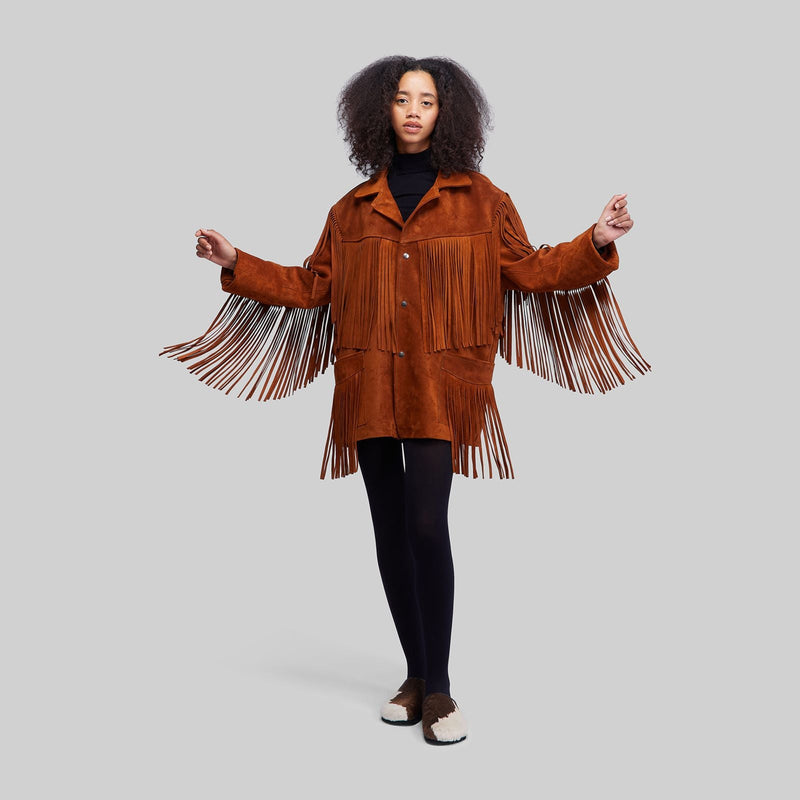 Suede Fringed Jacket - RES IPSA