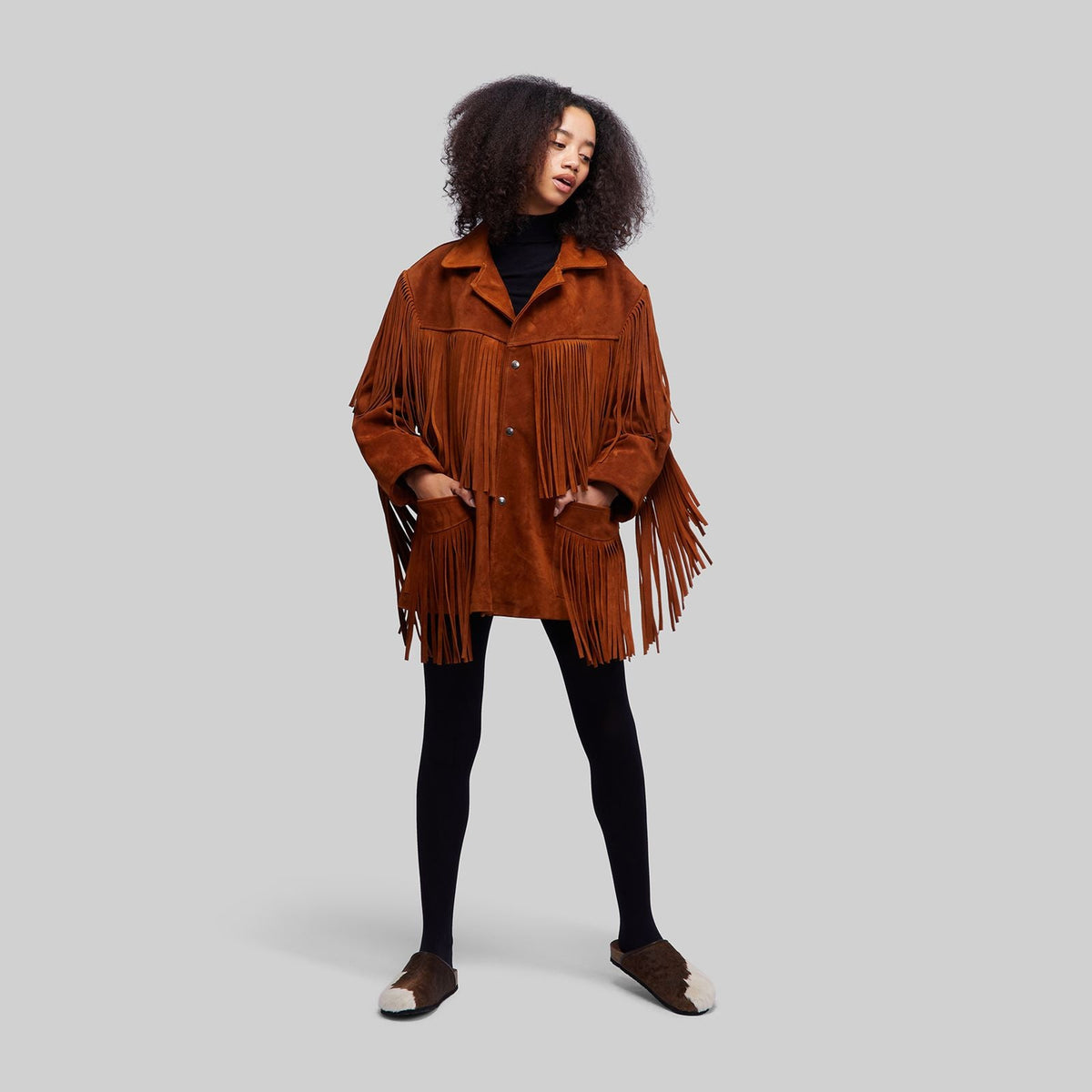 Suede Fringed Jacket - RES IPSA