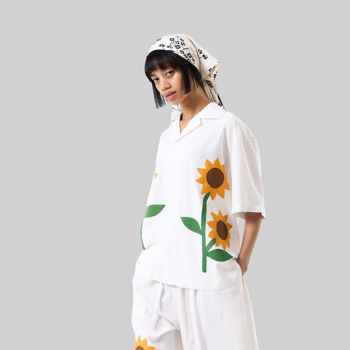 Sunflower Appliqué Camp Shirt - RES IPSA