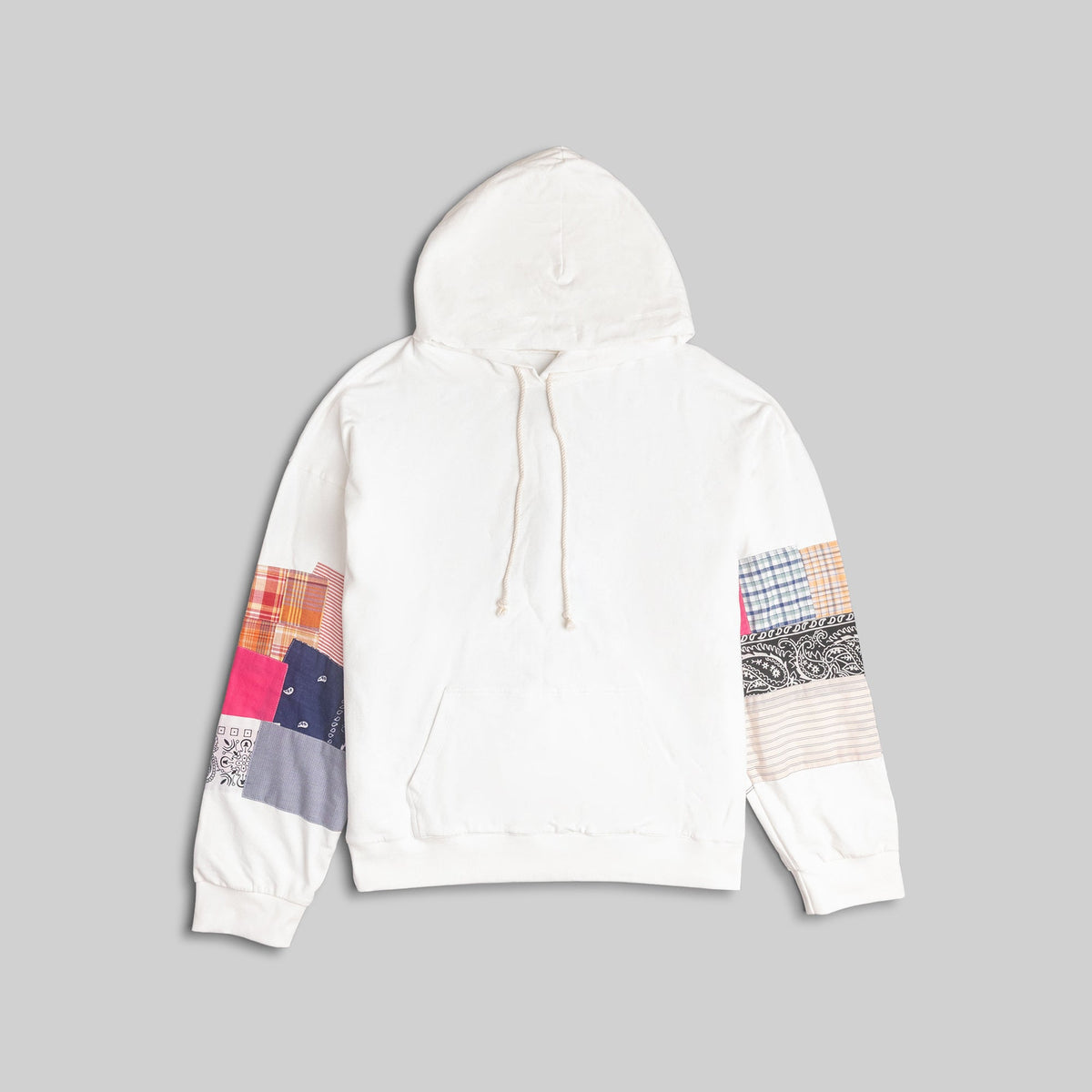 White Patchwork Hoodie - RES IPSA