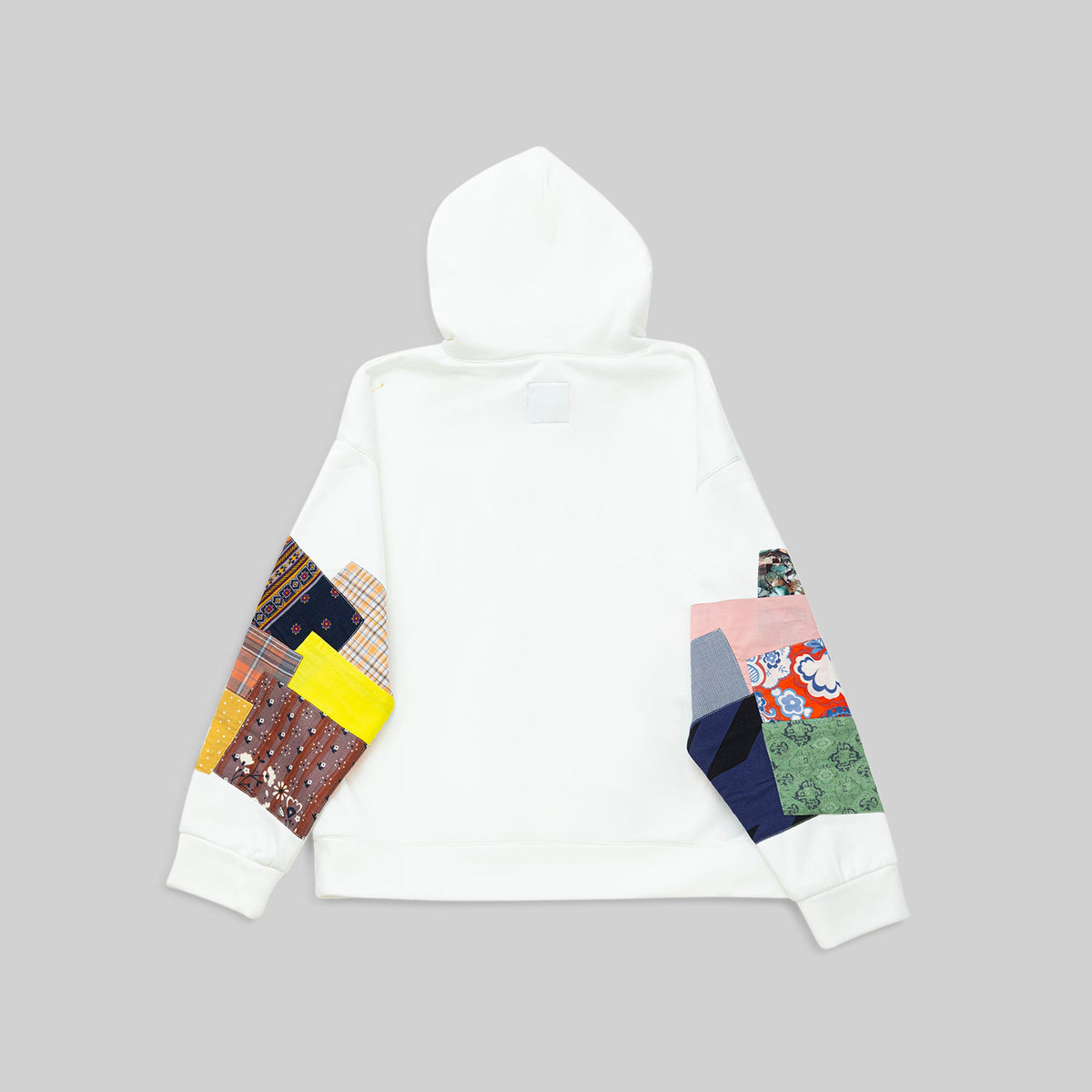 White Patchwork Hoodie - RES IPSA