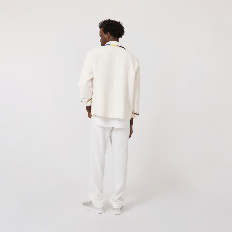White Workshirt with Embroidered Trim - RES IPSA