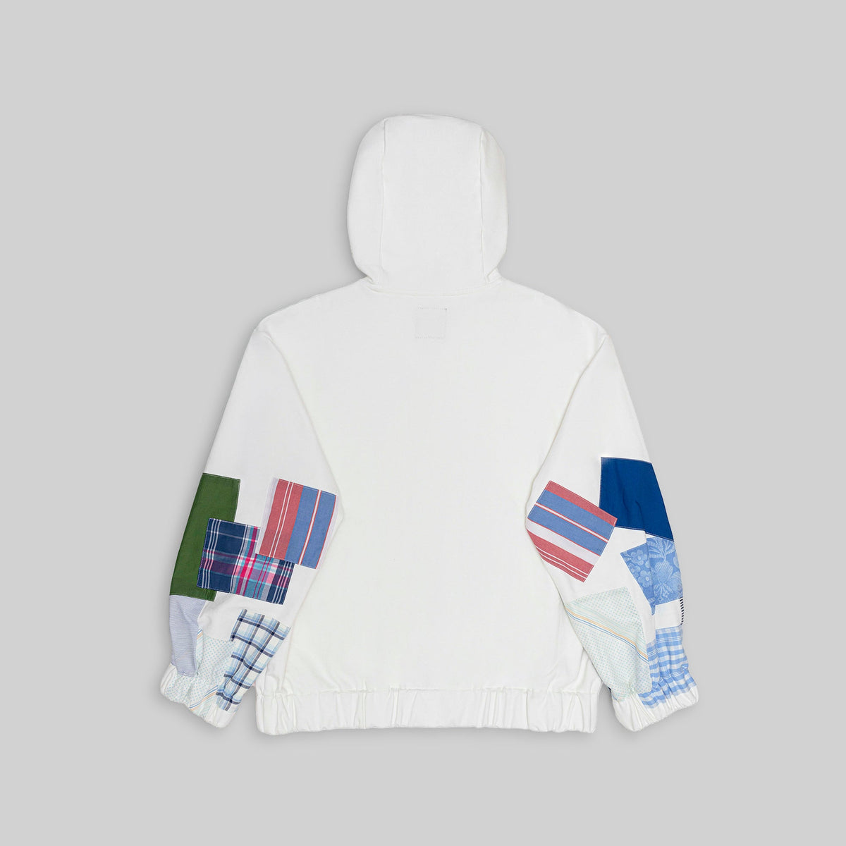 Zip Hoodie with Vintage Patchwork Sleeves - RES IPSA