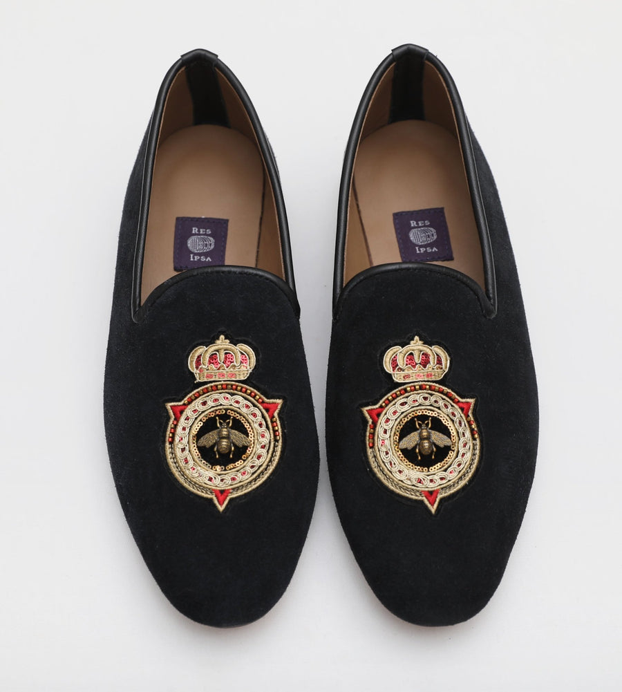 Black Suede Loafer 10-1 - RES IPSA