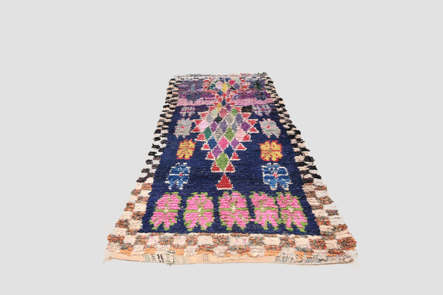 Vintage Berber Boucherouite Rug #6